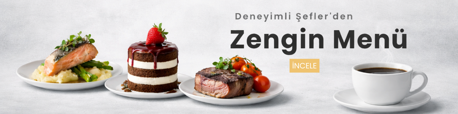 Lupinn RC Club Lounge Cafe İkitelli Mall of Istanbul'da sunulan yemek, tatlı ve kahve çeşitleri modern restoran banner görseli